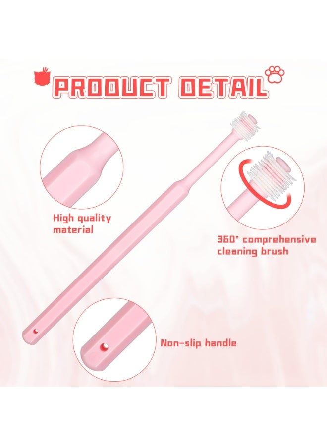 CMGTYYD 2 Pack Small Dog & Cat Toothbrush,360 Degree Soft Silicone Pet Toothbrush Cat Dental Care Dog Oral Hygiene Deep Clean Pet Teeth Cleaning Kit (Small Size) - Image 2