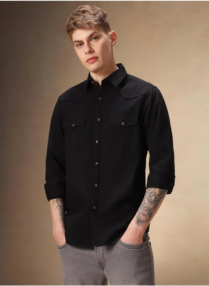 Dennis Lingo Black Shirt For Men For Men