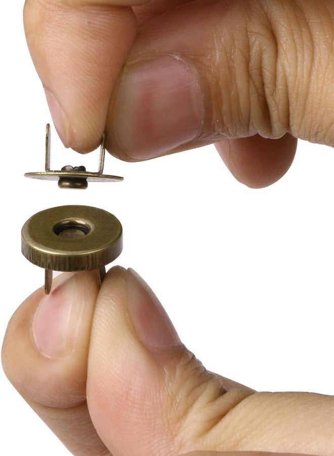 Nimida® Magnetic Button Snaps Clasps Fasteners Closure 18 mm for Sewing, Clutch, Purses, Tote, Handbags, Clothes, Leather Bags (10, Antique) - Image 4
