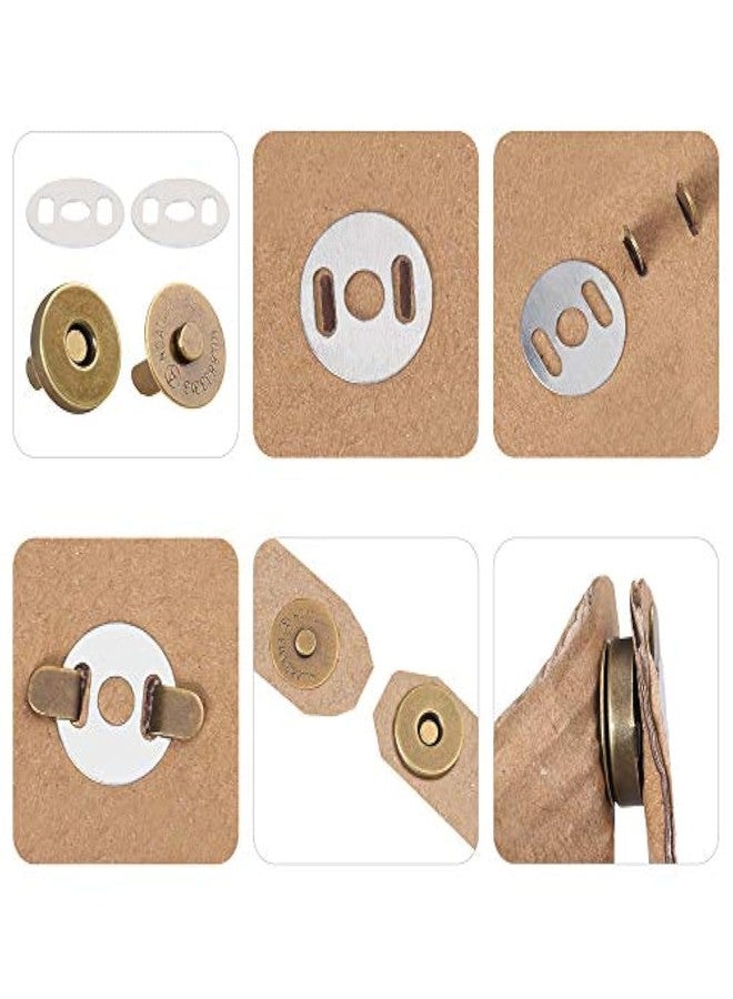 Nimida® Magnetic Button Snaps Clasps Fasteners Closure 18 mm for Sewing, Clutch, Purses, Tote, Handbags, Clothes, Leather Bags (10, Antique) - Image 5