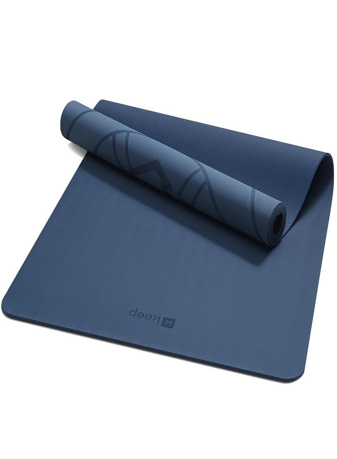 KEEP Large Yoga Mat 79"x39" for Men, 7mm Extra Thick & Oversized Exercise Mat, Non-Slip TPE Workout Mat for Home Gym, High-Density Anti-Tear Fitness Mat for Tall Users, Blue - Image 1