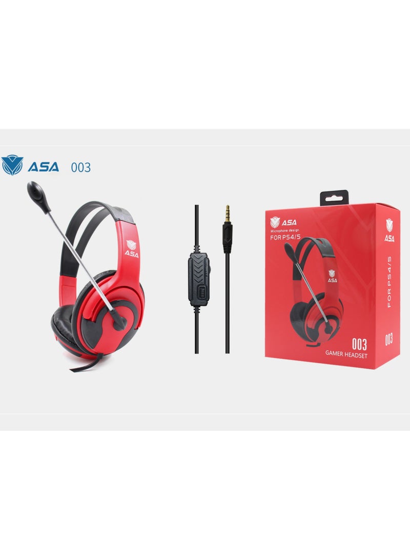 ASA Over-Ear Wired Gaming Headset With Mic For PS4\PS5  - Image 3