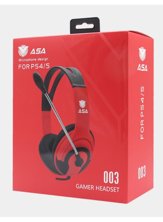 ASA Over-Ear Wired Gaming Headset With Mic For PS4\PS5  - Image 2