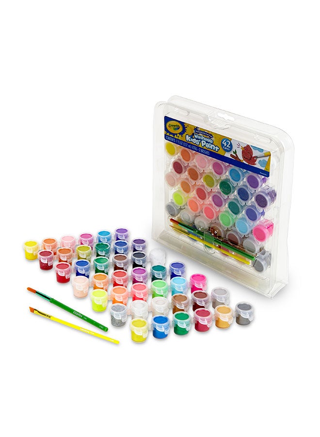 Crayola طقم طلاء قابل للغسل مع صينية خلط و2 فرشاة - Image 1