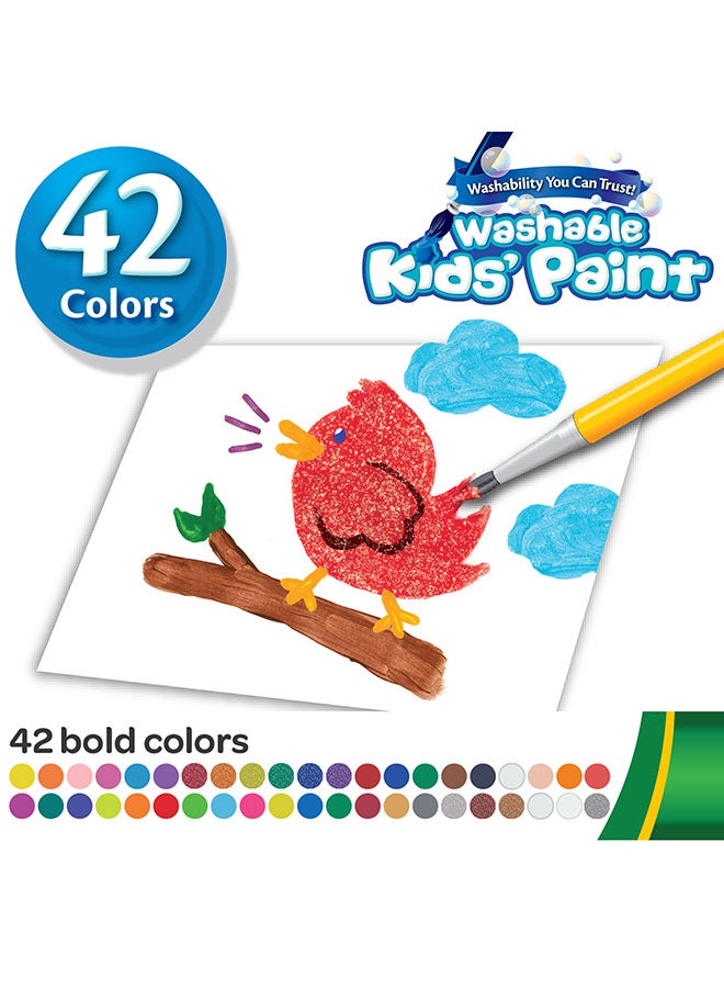 Crayola طقم طلاء قابل للغسل مع صينية خلط و2 فرشاة - Image 5