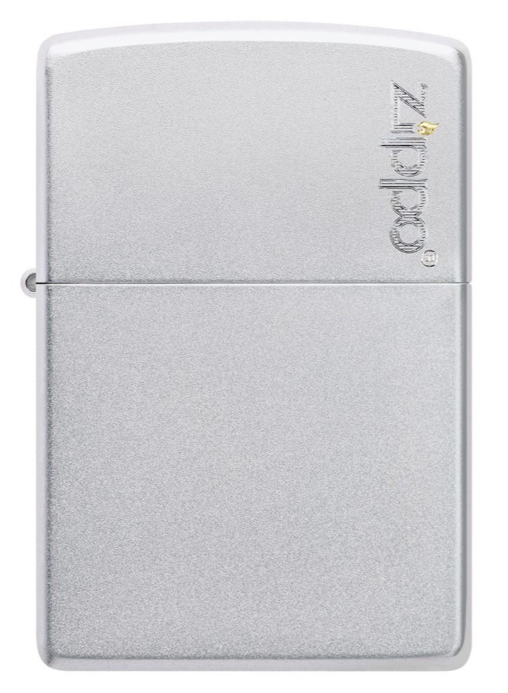 Ae184691 205 Bulus Zippo Logo Satin Chrome Windproof Lighter