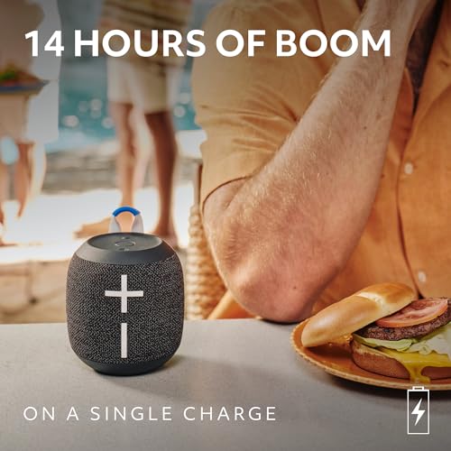 Ultimate Ears WONDERBOOM 4 Outdoor Speakers Bluetooth Waterproof with Big Bass & 360-Degree Sound, Dustproof Floating Wireless Speaker, 131ft Range - Gray - Image 4