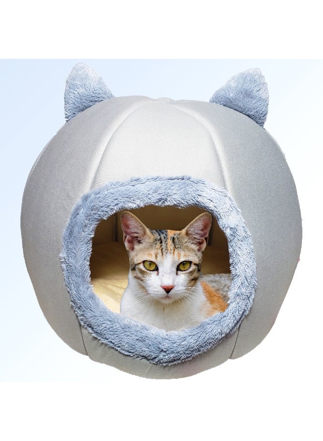 MAMATOONS Cat Bed Pet Bed Cat House Soft and Cozy Dome For Cats With Anti-Slip Bottom Large Size 50cm Diameter Suitable for Cats and Small Dogs