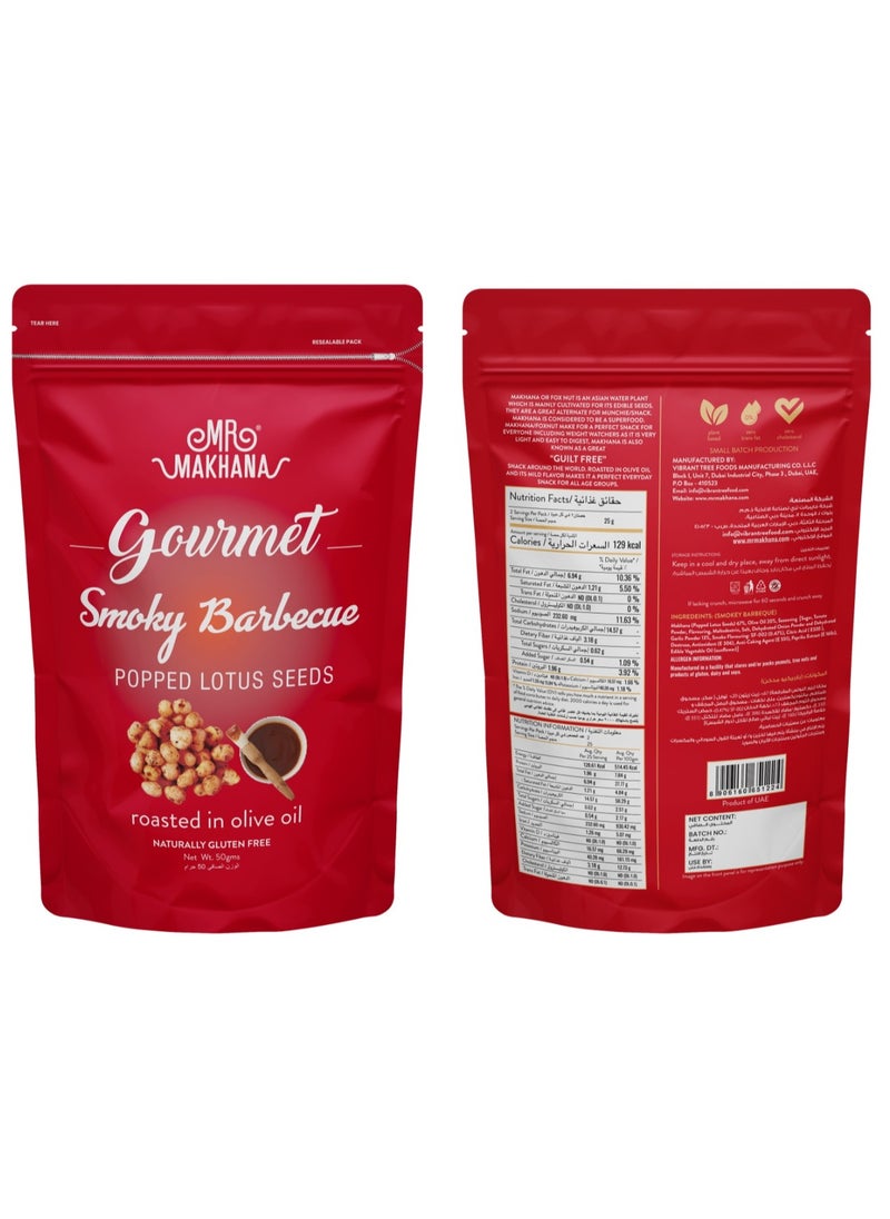 Mr Makhana Gourmet Smokey Barbecue 50 Gram  - Image 2