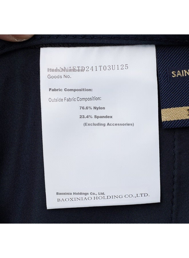Saint Angelo Baoxiniao Lightweight Cool Casual Business Men's Straight Leg Trousers Etd241t03u Navy Blue 34 - Image 4