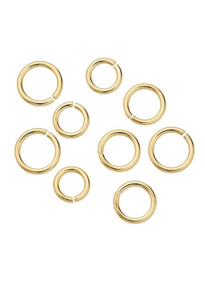 Adabele - 100Pcs Adabele Authentic Gold Plated Sterling Silver Open Jump Rings 6Mm O Ring Connector (Thin Wire 0.5Mm/24 Gauge/0.02 Inch) For Jewelry Craft Making Ss2896 - Image 1