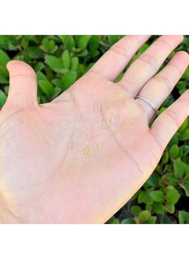 Adabele - 100Pcs Adabele Authentic Gold Plated Sterling Silver Open Jump Rings 6Mm O Ring Connector (Thin Wire 0.5Mm/24 Gauge/0.02 Inch) For Jewelry Craft Making Ss2896 - Image 1