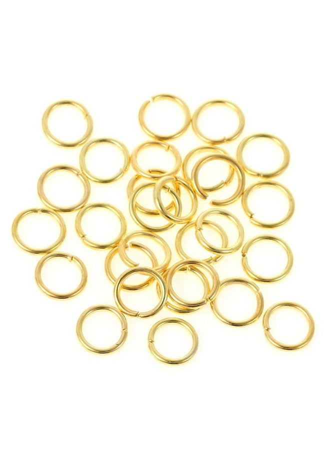 Adabele - 100Pcs Adabele Authentic Gold Plated Sterling Silver Open Jump Rings 6Mm O Ring Connector (Thin Wire 0.5Mm/24 Gauge/0.02 Inch) For Jewelry Craft Making Ss2896 - Image 1