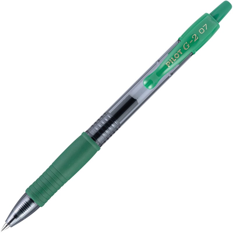 Pilot, G2 Premium Gel Roller Pens, Fine Point 0.7 mm, Green, Pack of 12 - Image 4