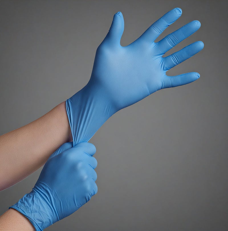FitPro Nitrile Examination Gloves - Powder Free - 100 pcs - Blue - Image 2