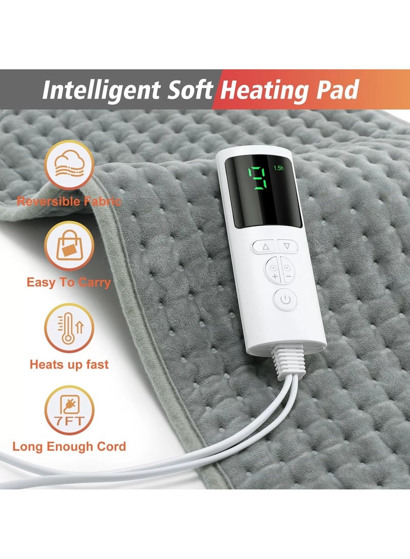 Loquat Electric Heating Pad for Back and Shoulders, 9 Heat Settings, Auto Shut-Off, Machine Washable, Portable Pain Relief Heating Pad - Image 5