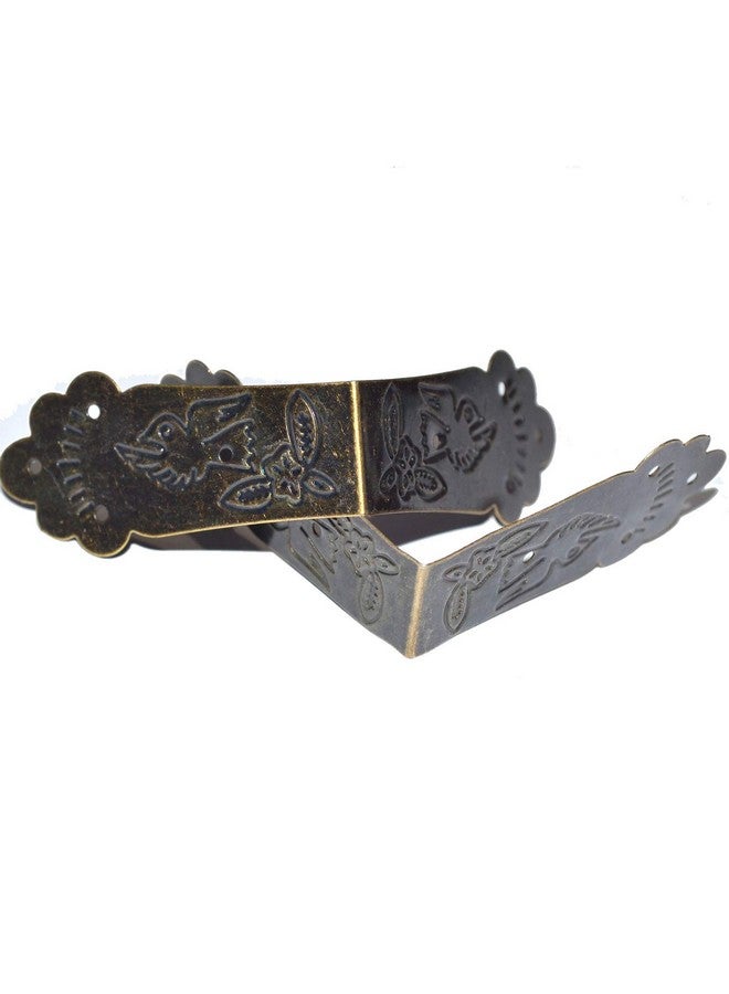 MYS 8 Pcs Bronze Corner Protectors Decorative Safety Guards Metal Covers Vintage Right Angle Bracket For Furniture Corner Desk Table Edge Wooden Chest Case Box (Side Length:21/8" Height:1") - Image 3