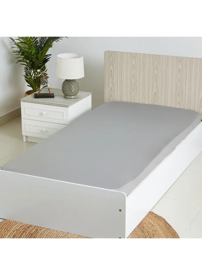 Home Box Ballina Solid Cotton Twin Fitted Sheet 200 x 33 x 120 cm