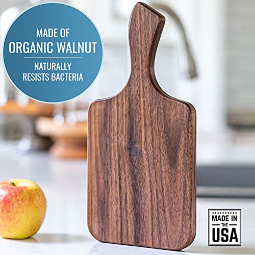Brazos Home Dark Walnut Wood Cutting Board for Kitchen, 2 Pack, Chopping Board, Wood Cheese Board, Unseasoned, Includes Brazos Board Butter, Ideal for Serving or Chopping, Small and Medium Bundle - Image 4