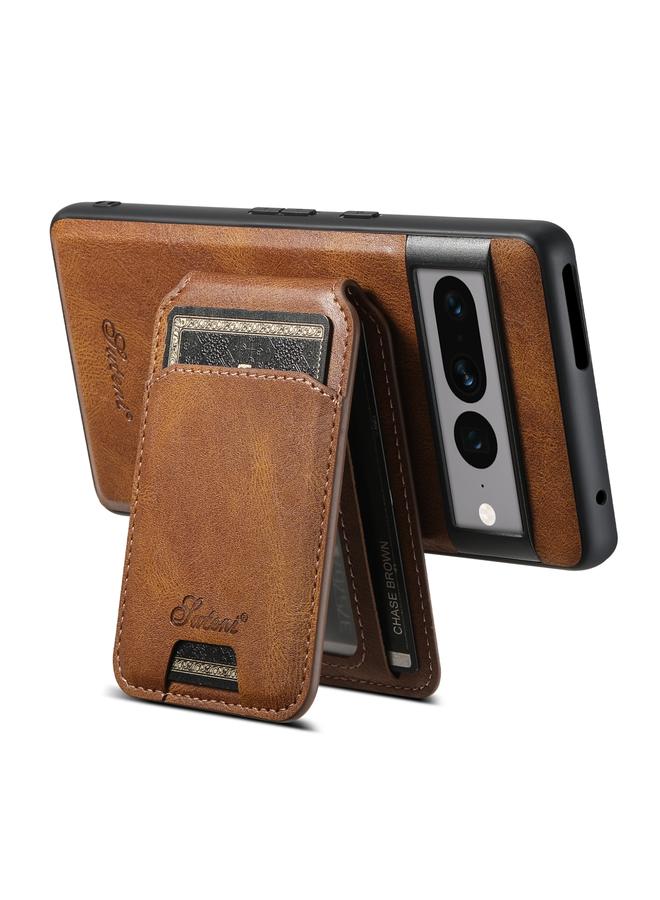 Suteni Case For Google Pixel 8a H15 Oil Eax Leather Detachable Wallet Back Phone Case - Image 4