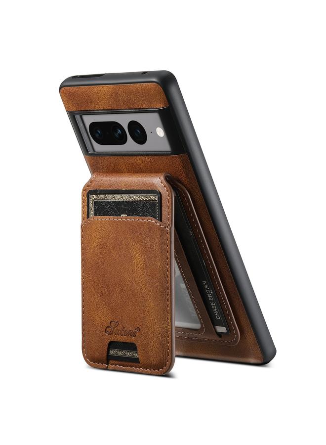 Suteni Case For Google Pixel 8a H15 Oil Eax Leather Detachable Wallet Back Phone Case - Image 3