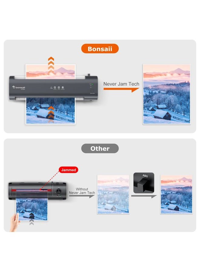 Bonsaii Laminator, 13 Inch 4-in-1 Thermal Laminator Machine with Never Jam Technology. Safe and Reliable Laminator with 40 Laminting Sheets for Home, Office, and Classroom Organization Supplies - Image 2