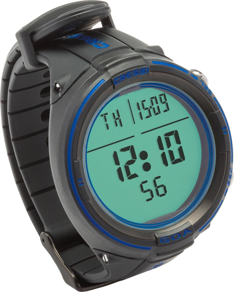Cressi Goa Scuba Diving Computer, Black/Blue - Image 1