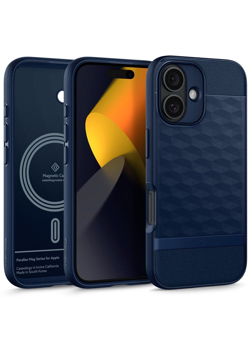 Caseology Parallax Mag for iPhone 16 MagSafe Case Cover Military Grade - Midnight Blue - Image 1