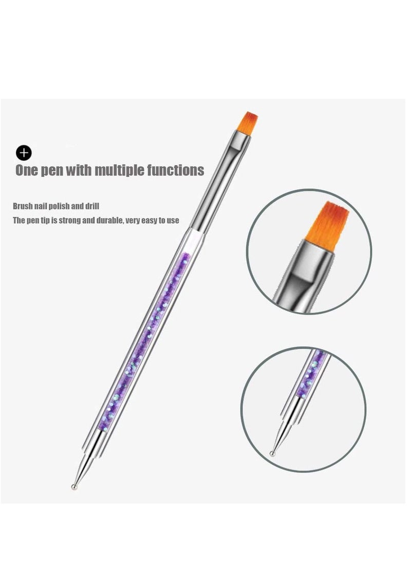 KASTWAVE Nail Art Brushes Double Ended Brush Dotting Tool Kit Including Nail Liner Brush and Nail Dotting Pens for Nail Art Nail Salon 5Pcs  - Image 5
