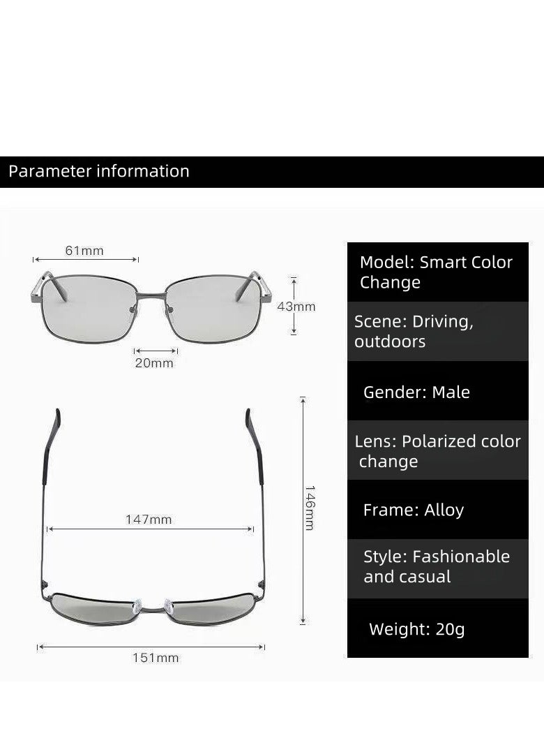 Akali Smart color - changing, anti - ultraviolet, polarized sunglasses - Image 5