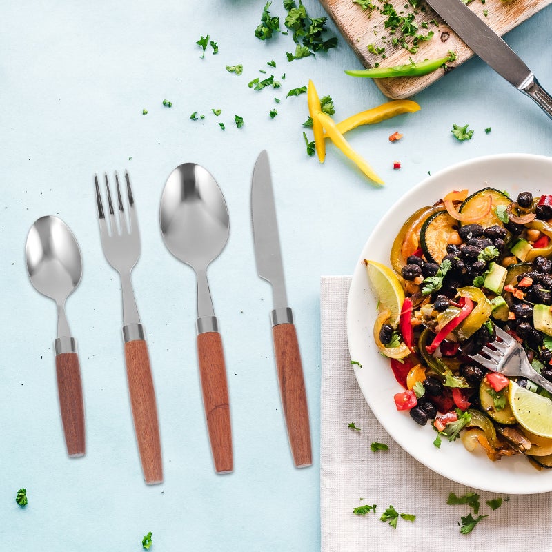 1 Set of Kitchen Cutlery Fork Cutter Spoon Camp Dinnerware Kit Western Food Flatware - Image 5