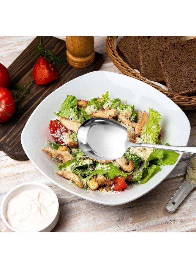 Stainless Steel Serving Spoons, 4Pcs 8.8" Large Spoons With Long Handles for Salad, Banquet, Buffet, Restaurant - Image 5