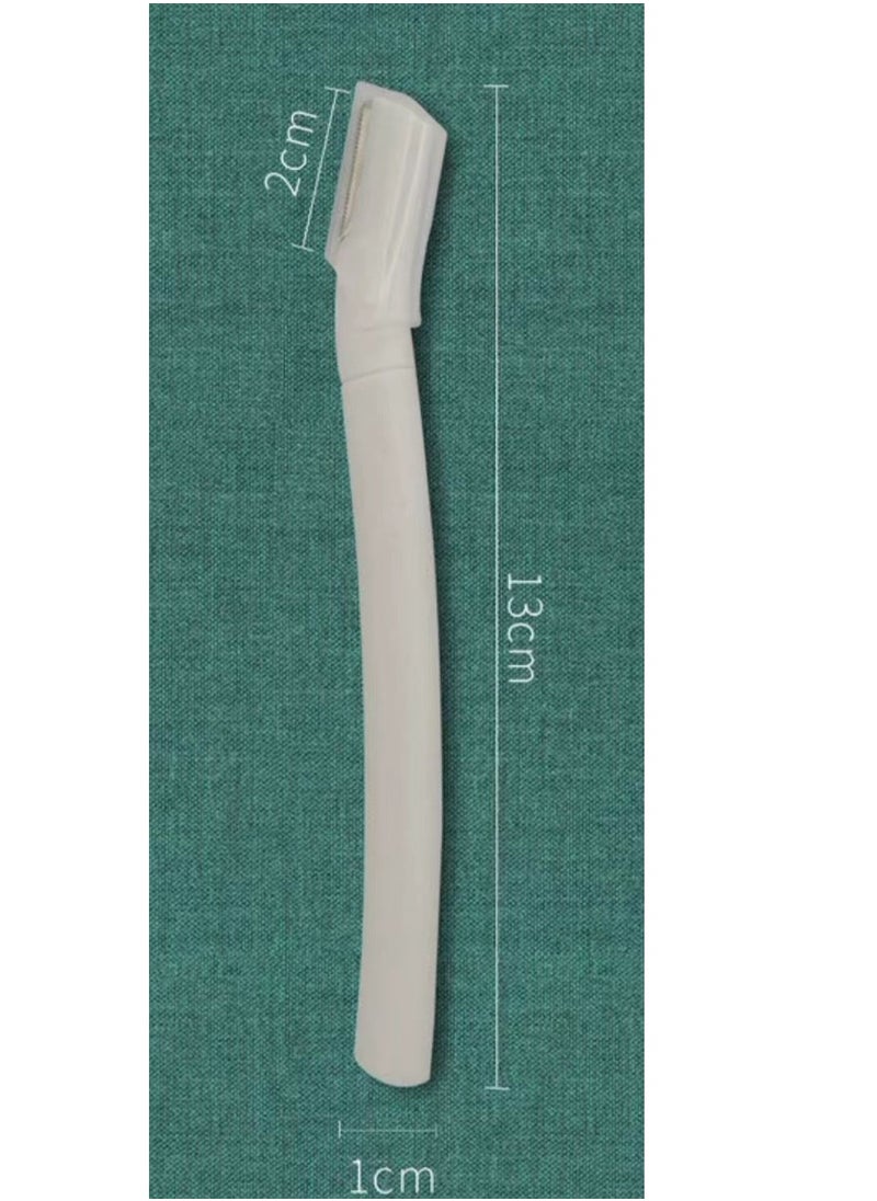 FUDIYA 3 Pcs Eyebrow Razor Set Face Razor Eyebrow Shaper Recycled Wheat Straw Material Face Facial Razors Biodegradable Eyebrow Razor Eco Friendly Facial Hair Remover Stainless Steel Brow Razor  - Image 4