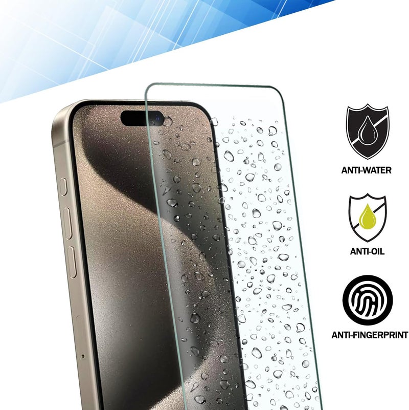 ريكنك واقي شاشة [3 عبوات] لهاتف iPhone 17 Pro Max، فيلم زجاج مقوى لواقي الشاشة، 0.33 مم [مضاد للخدش][مضاد للكسر][خالٍ من الفقاعات] - Image 5