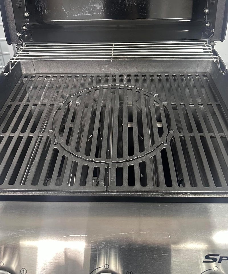 PETKAO صينية من حديد الزهر رقم 64830 لنظام الشواء الفاخر من Weber، مناسبة لأجهزة Weber GS4 Spirit II 200/300، قطع غيار لأجهزة Weber GS4 Genesis II E-310 وII LX S-440 وأي ملحقات GBS، مصنوعة من حديد الزهر، عدد القطعة واحدة (1PC). - Image 3
