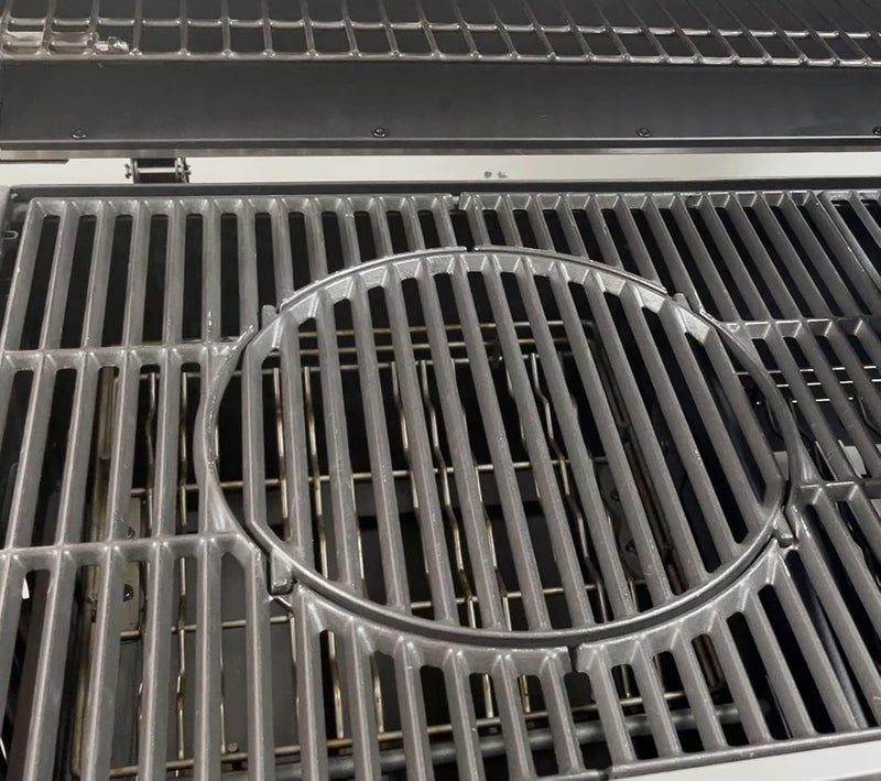 PETKAO صينية من حديد الزهر رقم 64830 لنظام الشواء الفاخر من Weber، مناسبة لأجهزة Weber GS4 Spirit II 200/300، قطع غيار لأجهزة Weber GS4 Genesis II E-310 وII LX S-440 وأي ملحقات GBS، مصنوعة من حديد الزهر، عدد القطعة واحدة (1PC). - Image 5