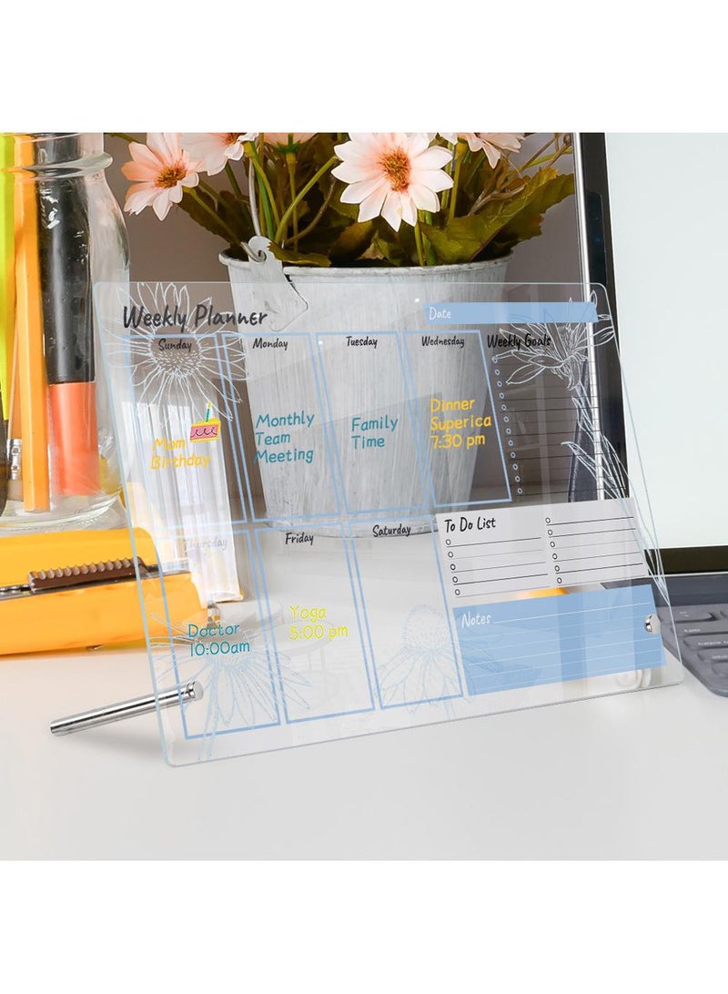 Acrylic Week Plan Desktop Memo Message Board Erasable Office Memo Writing Board - Image 5