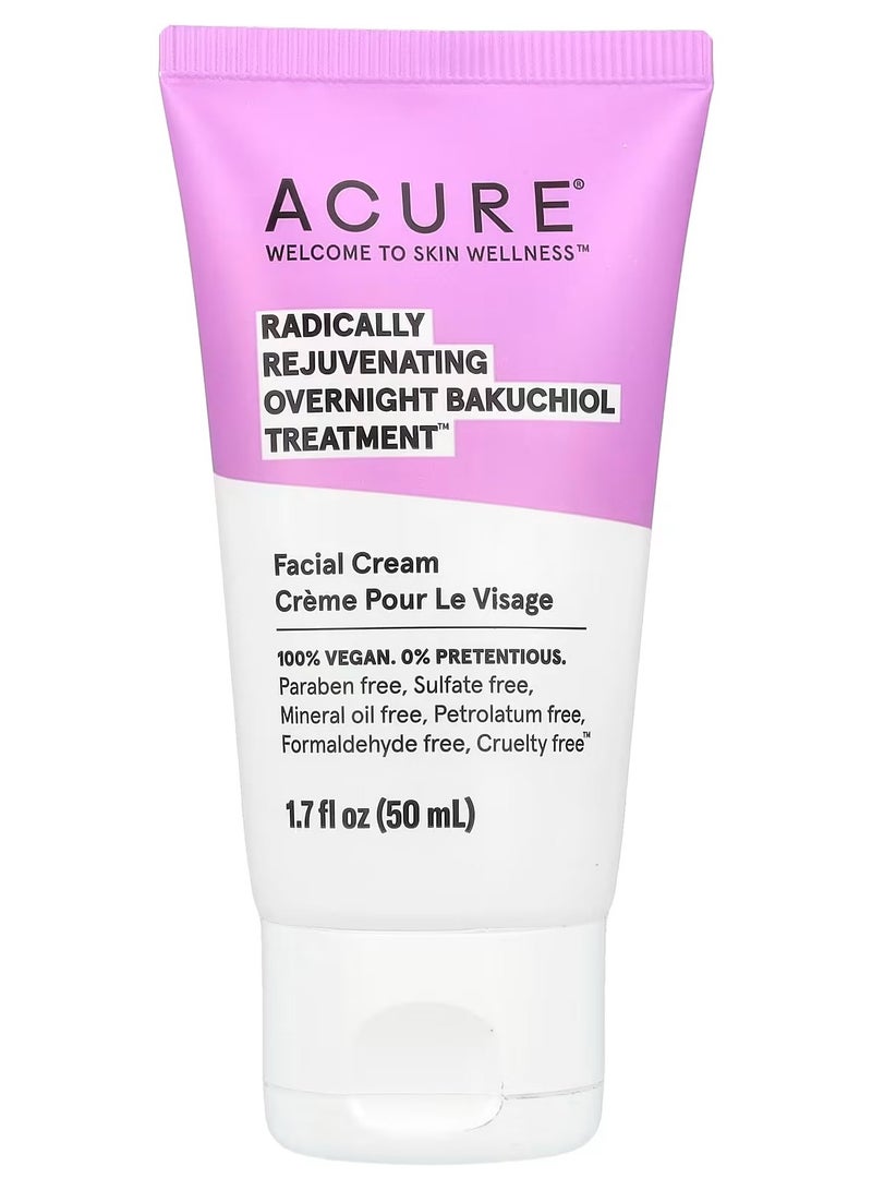 ACURE, Radically Rejuvenating, Overnight Bakuchiol Treatment, Facial Cream , 1.7 fl oz (50 ml) - Image 1