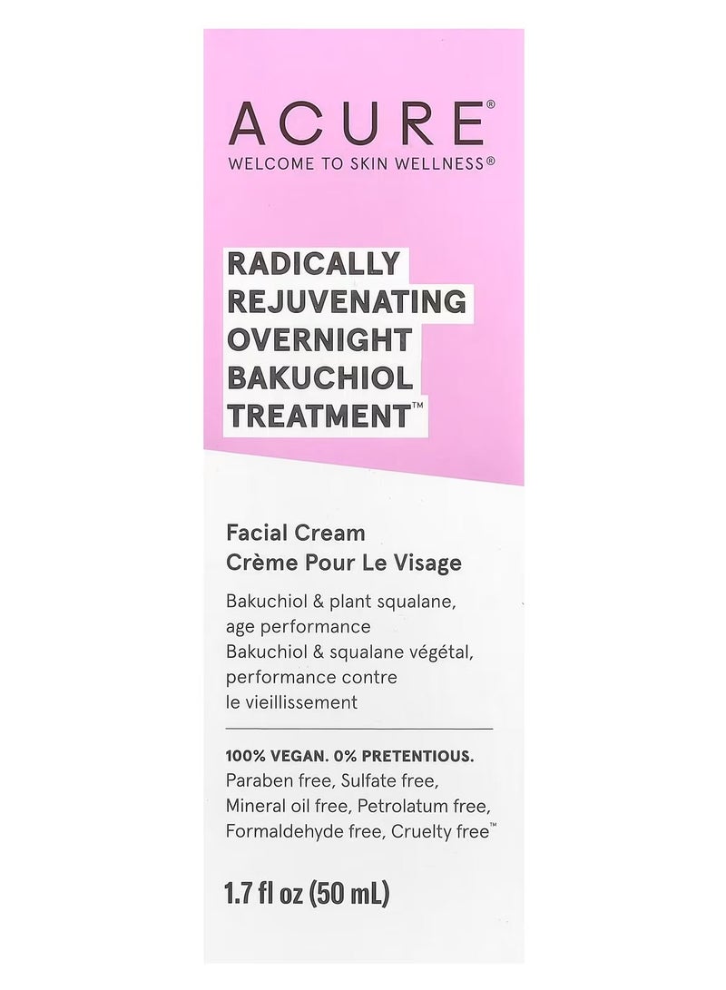 ACURE, Radically Rejuvenating, Overnight Bakuchiol Treatment, Facial Cream , 1.7 fl oz (50 ml) - Image 2