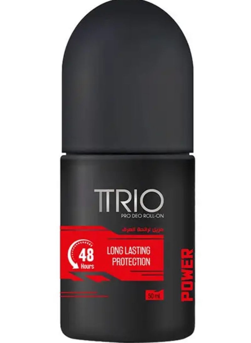 Trio Long Lasting Protection Roll-On Deodorant- Power 50ml