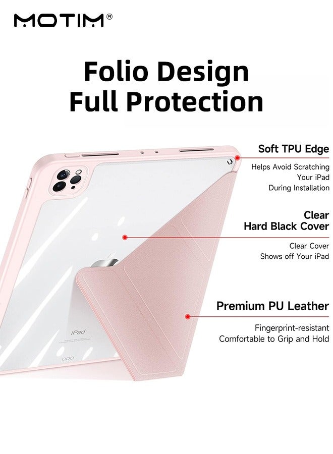Motim Case for iPad Pro 11 inch 2022/2021/2020/2018 Model (4th/3rd/2nd/1st Generation) Cover Y-Fold Design With Multi-Angle Stand Function Protective Shockproof Shell - Image 4