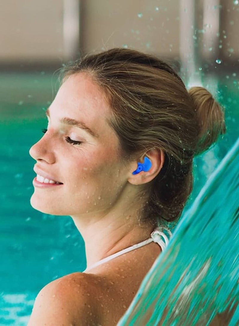 قطوب عالية الجودة سيليكون سدادات الأذن للسباحة ، الغطس ، الغوص ، دش ، ركوب الأمواج وغيرها من الرياضات المائية للأطفال والكبار . - Image 4