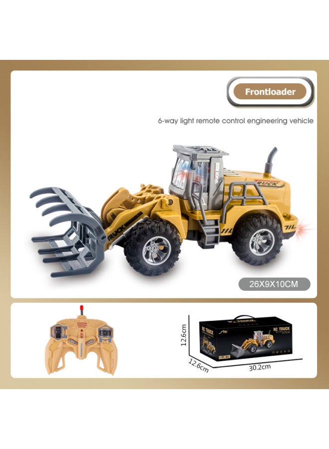 Children's Remote Control Car Toy - High-speed Off-road Vehicle Light Sound Effects For Outdoor Play-Color:Liutong JH75-6D Carrying Engineering Vehicle-Proportion:Package 2: (including Electricity) 3 Rechargeable Batteries 1 Charging Stand 2 Remote Control Batteries