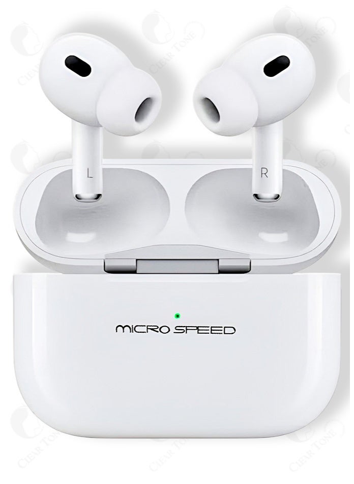 الذاكرة السريعة سماعات أذن لاسلكية حقيقية – ٣ ساعات من التشغيل لكل شحنة | ٢٥ ساعة من التشغيل الإجمالي مع العلبة | تحكم باللمس، هيكل ABS وعلبة سيليكون مقاومة لبصمات الأصابع | متوافقة مع جميع أجهزة بلوتوث. - Image 1