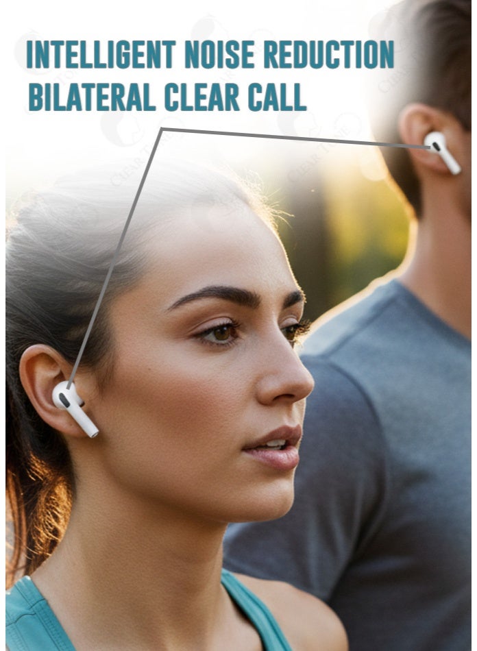 الذاكرة السريعة سماعات أذن لاسلكية حقيقية – ٣ ساعات من التشغيل لكل شحنة | ٢٥ ساعة من التشغيل الإجمالي مع العلبة | تحكم باللمس، هيكل ABS وعلبة سيليكون مقاومة لبصمات الأصابع | متوافقة مع جميع أجهزة بلوتوث. - Image 3