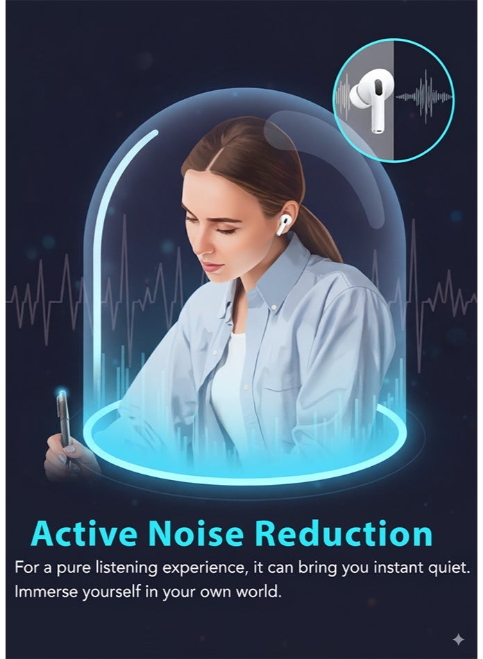 الذاكرة السريعة سماعات أذن لاسلكية حقيقية – ٣ ساعات من التشغيل لكل شحنة | ٢٥ ساعة من التشغيل الإجمالي مع العلبة | تحكم باللمس، هيكل ABS وعلبة سيليكون مقاومة لبصمات الأصابع | متوافقة مع جميع أجهزة بلوتوث. - Image 5