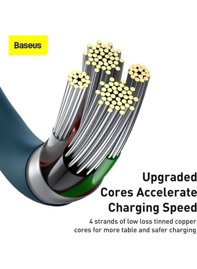 بيسوس باسيوس كيبل USB إلى IP 2.4A 2 متر (أزرق) أزرق - Image 4