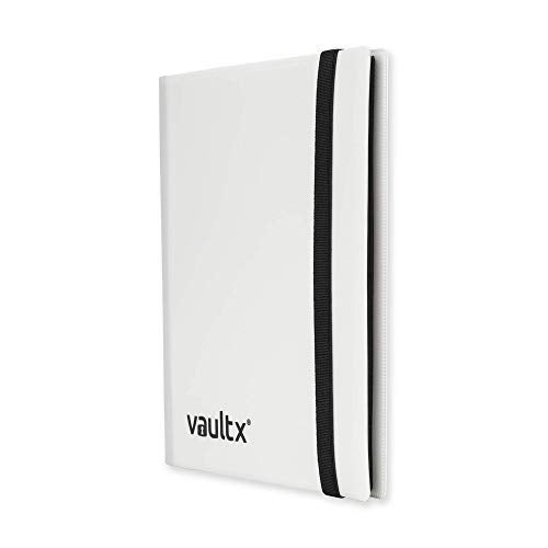 Vault X 4 Pocket Standard Strap Binder, Holds 160 Trading Cards in 20 Side-Loading Pages (White) - Image 4