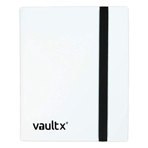 Vault X 4 Pocket Standard Strap Binder, Holds 160 Trading Cards in 20 Side-Loading Pages (White) - Image 1