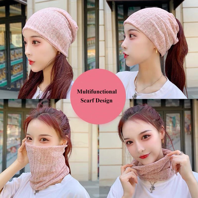 monochef Women's Slouchy Beanie Chemo Hat: 5pcs Cancer Head Wraps Hair Covers Turban Hip-Hop Running Skull Cap Sleep Head Scarf for Cancer Patient - Image 2